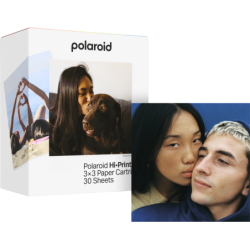 Polaroid Cartucho de Papel Hi-Print 3x3 30 Hojas | papel impresora fotos | papel hi-print 3x3