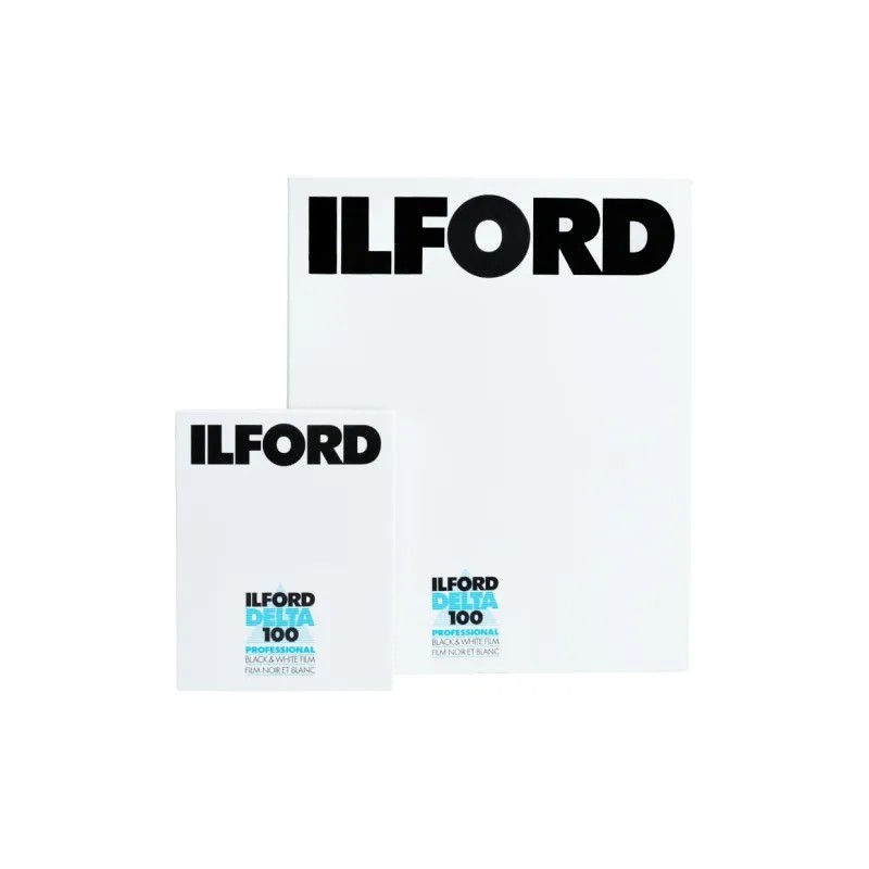 Ilford Película 100 Delta 4x5 Professional Blanco y Negro (25 Hojas) | película blanco y negro | película 4x5 profesional