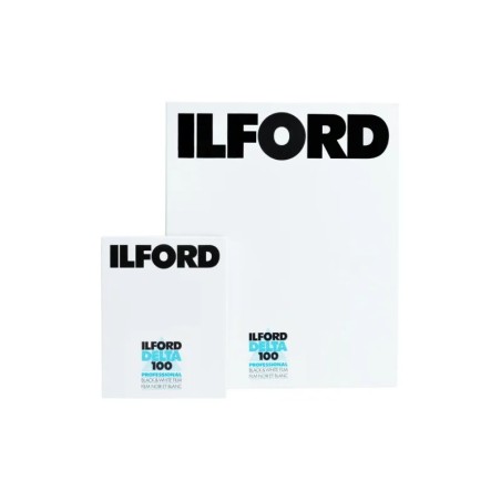 Ilford Película 100 Delta 4x5 Professional Blanco y Negro (25 Hojas) | película blanco y negro | película 4x5 profesional