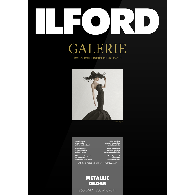 Ilford Galerie Metallic Gloss 260g A4 5 Hojas | papel fotografico metalico | papel foto efecto metalico