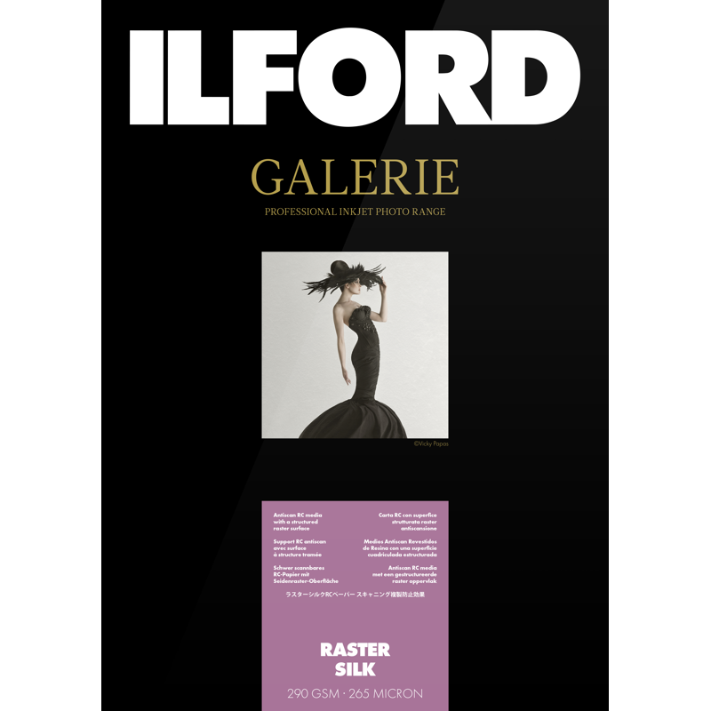 Ilford Galerie Raster Silk 290g A4 25 Hojas | papel fotografico textura | papel foto artistico textura