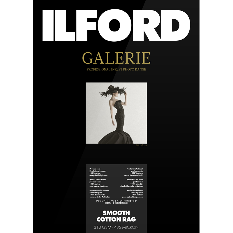 Ilford Galerie Smooth Cotton Rag 310g A4 25 Hojas | papel fotografico algodon | papel algodon fine art