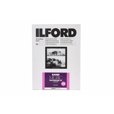 Ilford MGRC Deluxe Glossy Papel Fotográfico RC 20.3x25.4 100 Hojas | papel fotografico rc glossy | papel laboratorio analogico