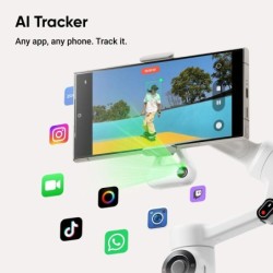 Insta360 Flow 2 AI Tracker Bundle Stone Gray | gimbal estabilizador smartphone | gimbal ia insta360 | insta360 flow 2 stone gray