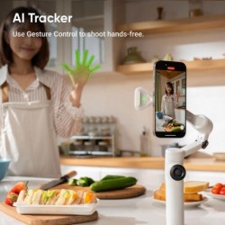 Insta360 Flow 2 AI Tracker Bundle Stone Gray | gimbal estabilizador smartphone | gimbal ia insta360 | insta360 flow 2 stone gray