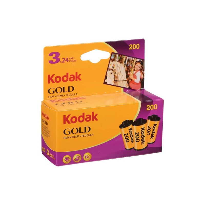 Kodak Gold 200 35-24 Pack 3 Películas Color | pack peliculas color | pack peliculas kodak gold
