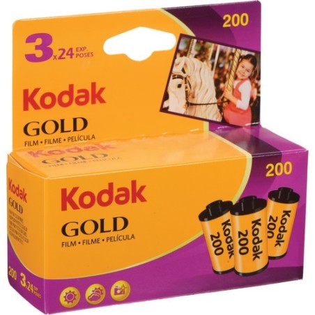 Kodak Gold 200 35-24 Pack 3 Películas Color | pack peliculas color | pack peliculas kodak gold