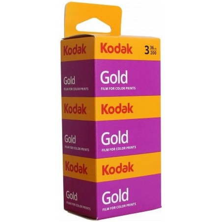 Kodak Gold GB 200 35-36 Pack 3 Películas Color | pack peliculas color | pack peliculas kodak gold