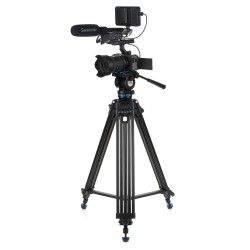Benro Kit Trípode de Vídeo KH25PC | Trípode de Vídeo | Trípode con Rótula Fluida | Trípode de Vídeo con Bolsa de Transporte