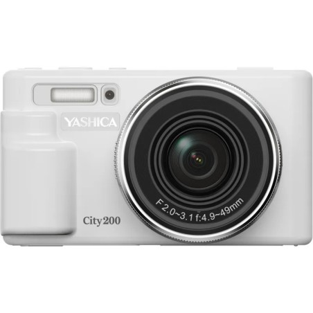 Yashica City 200 Cámara Compacta Blanca | camara analogica compacta | camara compacta de bolsillo