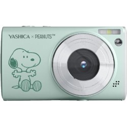 Yashica x Peanuts Cámara Digital Compacta Verde Agua | camara digital compacta | camara digital peanuts