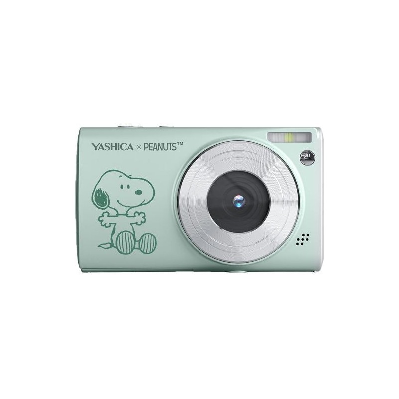 Yashica x Peanuts Cámara Digital Compacta Verde Agua | camara digital compacta | camara digital peanuts