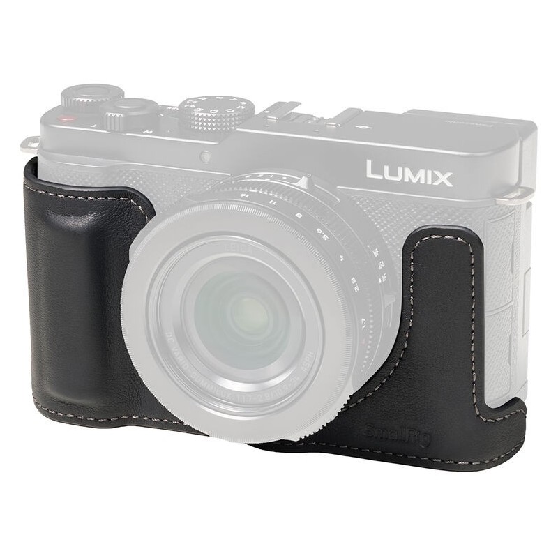 SmallRig 5698 Half Case Funda Piel Panasonic Lumix L10 Negra | funda piel cámara | half case lumix l10
