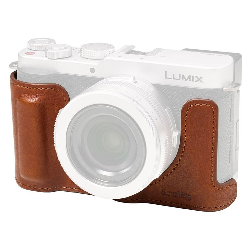 SmallRig 5699 Half Case Funda Piel Panasonic Lumix L10 Marrón | funda piel cámara | half case lumix l10