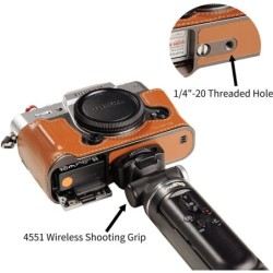 SmallRig 5670 Half Case Funda Piel Fujifilm XT-30 Marrón | funda piel cámara | half case fujifilm xt30