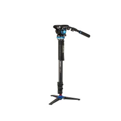 Benro Monopié A48FDS6PRO | Monopié profesional con rótula fluida S6PRO y base trípode retráctil