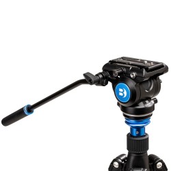 Benro Rótula S4 PRO | Rótula de vídeo fluida profesional con base plana y control de fricción