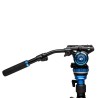 Benro Rótula de Vídeo Fluída S6PRO | Cabezal fluido profesional con base plana y contrapeso ajustable