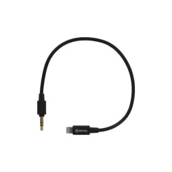 BOYA BY-K1 Adaptador de Audio 3.5mm a Lightning 20cm | adaptador de audio | adaptador mini jack lightning | cable adaptador 3.5m