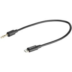 BOYA BY-K1 Adaptador de Audio 3.5mm a Lightning 20cm | adaptador de audio | adaptador mini jack lightning | cable adaptador 3.5m