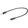 BOYA BY-K1 Adaptador de Audio 3.5mm a Lightning 20cm | adaptador de audio | adaptador mini jack lightning | cable adaptador 3.5m