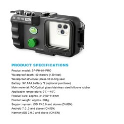Sea Frogs SF-PH-01 Pro Funda Estanca para Móvil | funda estanca movil | funda submarina movil | funda estanca movil harmonyos an
