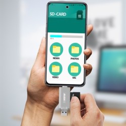 Akashi Lector de Tarjetas 3 en 1 | lector de tarjetas sd | adaptador usb c sd | lector tarjetas micro sd usb