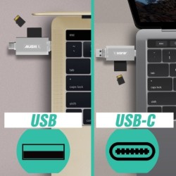 Akashi Lector de Tarjetas 3 en 1 | lector de tarjetas sd | adaptador usb c sd | lector tarjetas micro sd usb