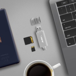 Akashi Lector de Tarjetas 3 en 1 | lector de tarjetas sd | adaptador usb c sd | lector tarjetas micro sd usb