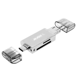 Akashi Lector de Tarjetas 3 en 1 | lector de tarjetas sd | adaptador usb c sd | lector tarjetas micro sd usb