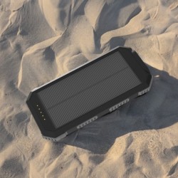 Akashi Powerbank Solar 10000mAh | powerbank solar | bateria resistente al agua | powerbank con linterna carga inalambrica