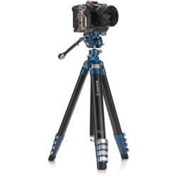 Benro CyanBird AL Serie 2 | trípode de viaje aluminio | kit trípode rótula híbrida | trípode compacto para foto y vídeo