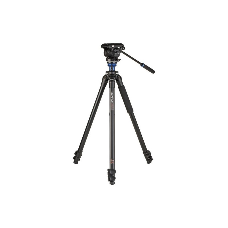 Benro Kit Trípode A2573F S4PRO | tripode video aluminio | kit tripode con rotula fluida | tripode video altura 177cm