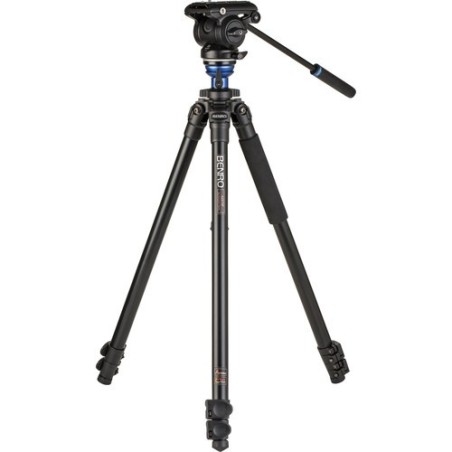 Benro Kit Trípode A2573F S4PRO | tripode video aluminio | kit tripode con rotula fluida | tripode video altura 177cm