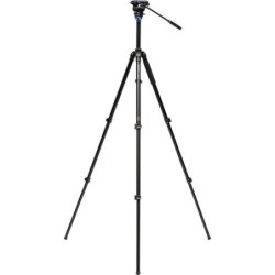 Benro Kit Trípode A2573F S4PRO | tripode video aluminio | kit tripode con rotula fluida | tripode video altura 177cm