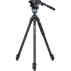 Benro Kit Trípode A2573F S6PRO | tripode video aluminio 6kg | kit tripode rotula fluida s6pro | tripode video base plana