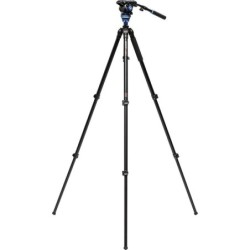Benro Kit Trípode A2573F S6PRO | tripode video aluminio 6kg | kit tripode rotula fluida s6pro | tripode video base plana