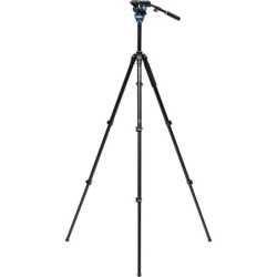 Benro Kit Trípode A2573F S6PRO | tripode video aluminio 6kg | kit tripode rotula fluida s6pro | tripode video base plana