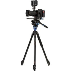 Benro Kit Trípode A2573F S6PRO | tripode video aluminio 6kg | kit tripode rotula fluida s6pro | tripode video base plana