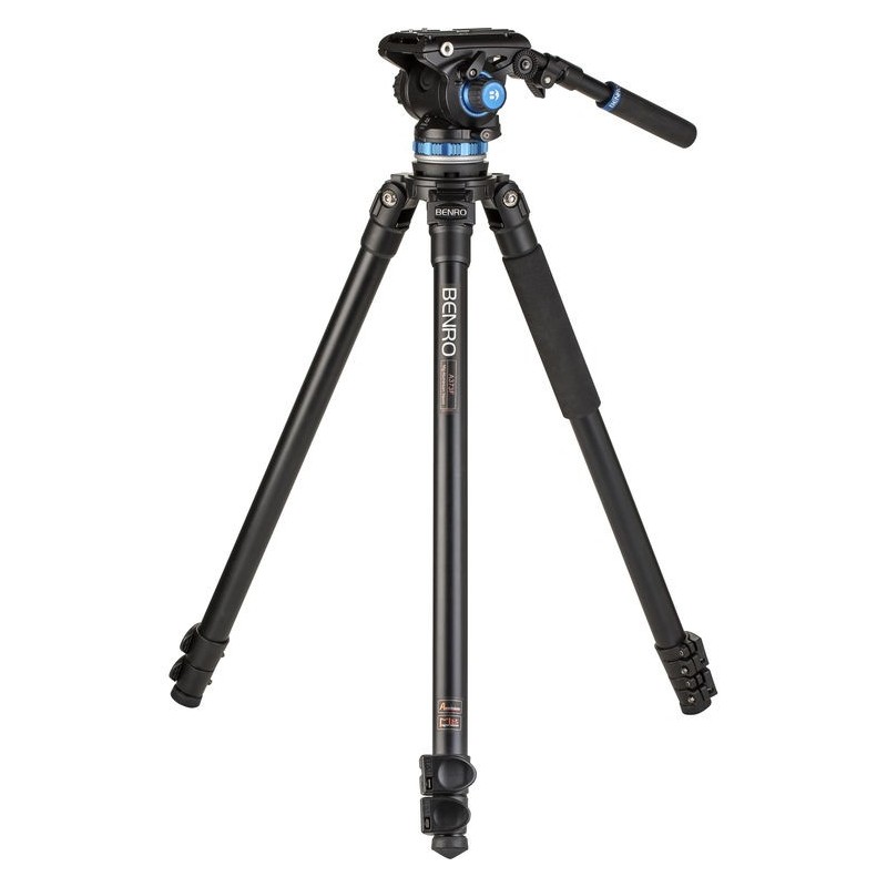 Benro Kit Trípode A373F S6PRO | tripode video magnesio aluminio | kit tripode rotula fluida s6pro | tripode video con barra pano