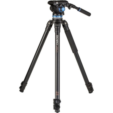 Benro Kit Trípode A373F S6PRO | tripode video magnesio aluminio | kit tripode rotula fluida s6pro | tripode video con barra pano