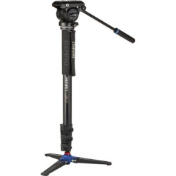 Benro Kit Monopié A48FD S4PRO | monopie de video con base | kit monopie rotula fluida s4pro | monopie plegable para viaje