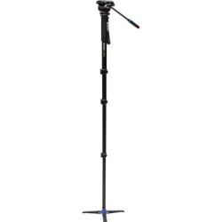 Benro Kit Monopié A48FD S4PRO | monopie de video con base | kit monopie rotula fluida s4pro | monopie plegable para viaje