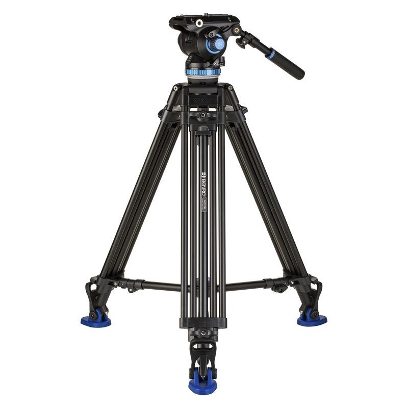 Benro Kit Trípode A673TM S8PRO | tripode video doble tubo | kit tripode rotula s8pro carga 8kg | tripode video base plana 75mm