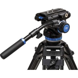 Benro Kit Trípode A673TM S8PRO | tripode video doble tubo | kit tripode rotula s8pro carga 8kg | tripode video base plana 75mm