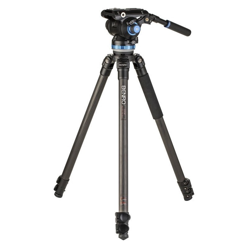Benro Kit Trípode Carbono C373F S8PRO | tripode carbono video ligero | kit tripode rotula s8pro carbono | tripode video carga 8k