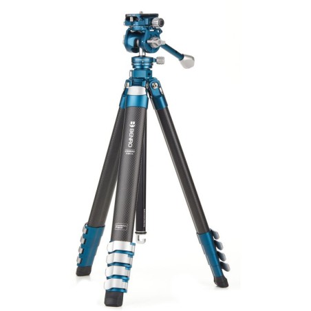 Benro CyanBird Carbono FS20PRO | tripode carbono viaje ligero | kit tripode rotula hibrida carbono | tripode compacto foto y vid