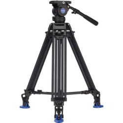 Benro BV8 Kit Trípode Doble Tubo | tripode video profesional 75mm | kit tripode rotula bv8 estudio | tripode carga 17 libras dob