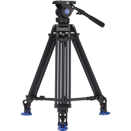 Benro BV8 Kit Trípode Doble Tubo | tripode video profesional 75mm | kit tripode rotula bv8 estudio | tripode carga 17 libras dob
