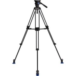 Benro BV8 Kit Trípode Doble Tubo | tripode video profesional 75mm | kit tripode rotula bv8 estudio | tripode carga 17 libras dob